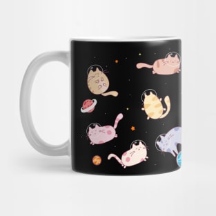 Cats in space - funny kitty cats floating in space Mug